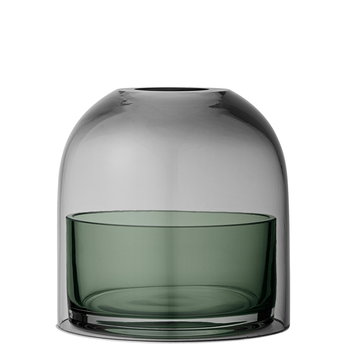 AYTM Photophore en forme de lanterne Tota, noir - vert