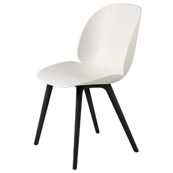 GUBI Beetle Stuhl, Kunststoffausführung, Schwarz – Alabasterweiß