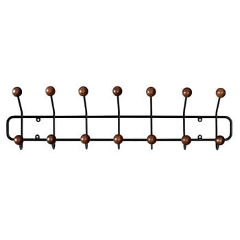 Wall coat racks, Bill Horizontal coat rack, black - walnut stained ash, Black