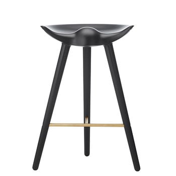 Audo Copenhagen ML42 bar stool, 69 cm, black stained beech - brass