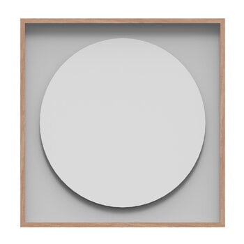 Tableaux d’affichage et tableaux blancs, Tableau en verre rond A01, 100 x 100 cm, pure, Blanc