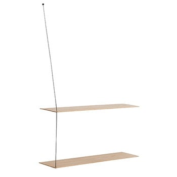 Woud Stedge shelf 80 cm, white pigmented lacquered oak