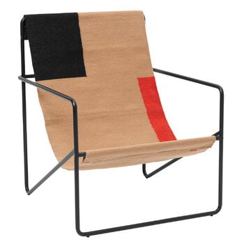 ferm LIVING Desert lounge chair, black - block