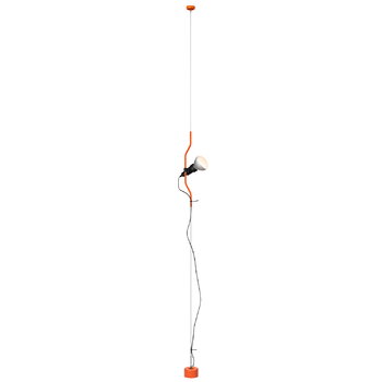 Flos Parentesi 50 floor lamp, orange, dimmable