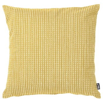 Cushion covers, Rivi cushion cover, 50 x 50 cm, canvas, mustard - white, Yellow