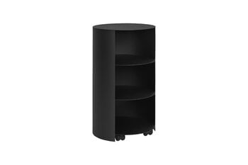 Storage units, Hide pedestal, jet black textured, Black