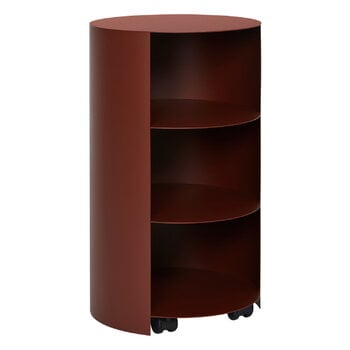 Storage units, Hide pedestal, red brown textured, Brown