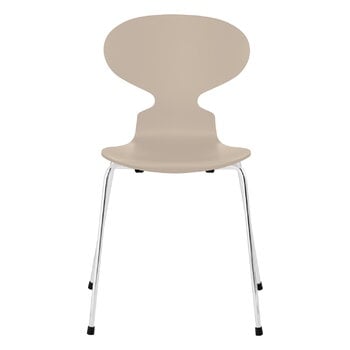 Fritz Hansen Ant chair 3101, light beige ash - chrome