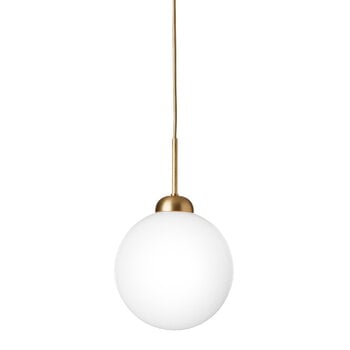Nuura Apiales 1 pendant, large, brushed brass - opal white