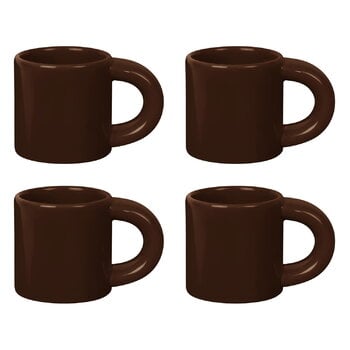 Cups & mugs, Bronto espresso cup, 4 pcs, brown, Brown