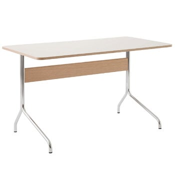 &Tradition Pavilion AV16 desk, mushroom linoleum - oak - chrome, product image