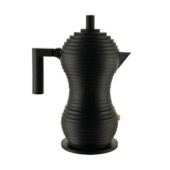 Caffettiere e teiere, Caffettiera espresso Pulcina, 3 tazze, nera, Nero