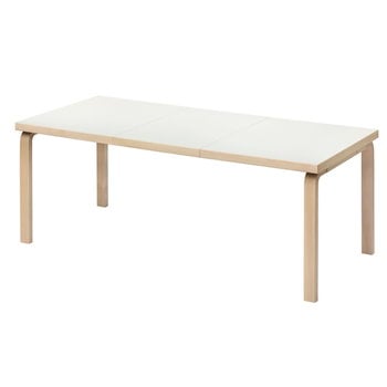 Artek Table à rallonge Aalto 97, bouleau - stratifié blanc
