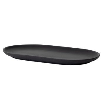 Design House Stockholm Sand Secrets plate, oval 20 cm, black