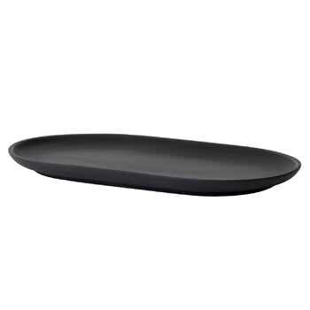 Teller, Sand Secrets Teller, oval, 20 cm, Schwarz, Schwarz