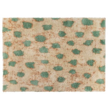 Wool rugs, Monster rug, 250 x 350 cm, turquoise - peach, Turquoise