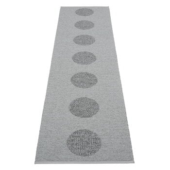 Plastic rugs, Vera 2.0 rug, 70 x 280 cm, grey - granit metallic, Gray