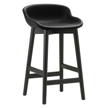 Bar stools & chairs, Hyg bar stool, 65 cm, black oak - black leather Ultra, Black