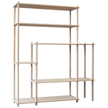 Librerie, Sistema di scaffali Elevate 11, rovere, Naturale