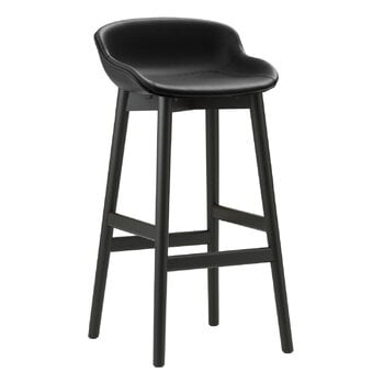 Normann Copenhagen Sgabello da bar Hyg, 75 cm, rovere nero - pelle Ultra nera