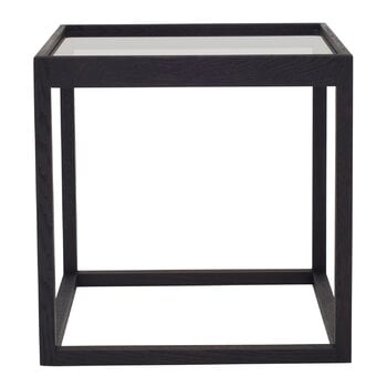 Klassik Studio Cube table, black - smoked glass