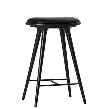 Mater High Stool, 69 cm, black stained beech
