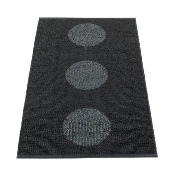 Pappelina Vera 2.0 rug, 70 x 120 cm, black - black metallic, product image