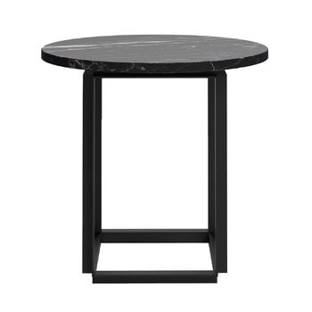 New Works Table d'appoint Florence 50 cm, noir - marbre noir