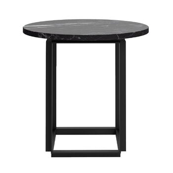 Side & end tables, Florence side table 50 cm, black - black marble, Black