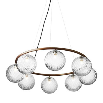 Nuura Miira 8 Circular pendant, dark bronze - optic clear