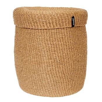 Storage baskets, Kiondo basket with lid, L, brown, Brown