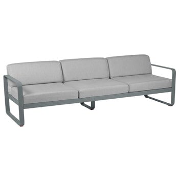 Fermob Bellevie 3-sitsig soffa, stormgrå - flanellgrå