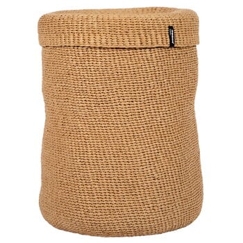 Storage baskets, Kiondo basket with lid, XL, brown, Brown