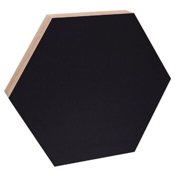 Pinnwände, Magnettafel, sechseckig, 52,5 cm, Schwarz, Schwarz