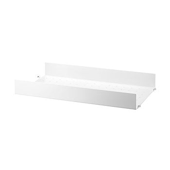 String Furniture Étagère métallique String, 58 x 30 cm, avec rebord haut, blanc