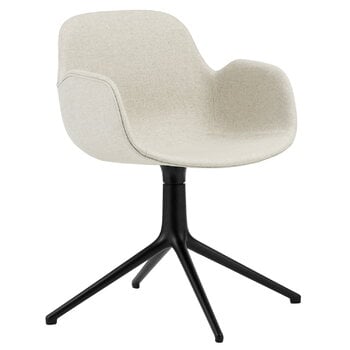 Normann Copenhagen Form Swivel 4L fåtölj, svart - Main Line Flax 20