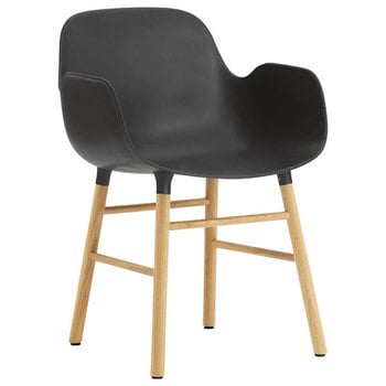 Normann Copenhagen Form käsinojallinen tuoli, musta - tammi