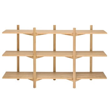 Bookcases, Zig Zag low shelf, oak, Natural