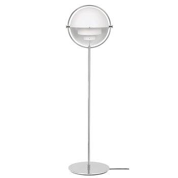 GUBI Multi-Lite floor lamp, chrome - white
