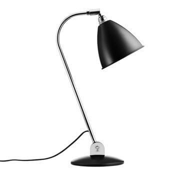 GUBI Bestlite BL2 table lamp, chrome - black semi matt, product image