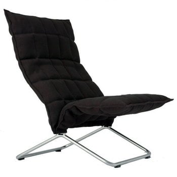 Woodnotes K chair, wide, tubular base, black