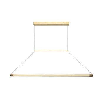 Lampade a sospensione, Lampada da soffitto Ray, media, ottone, Oro