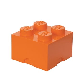 Room Copenhagen Contenitore Lego Storage Brick 4, arancione