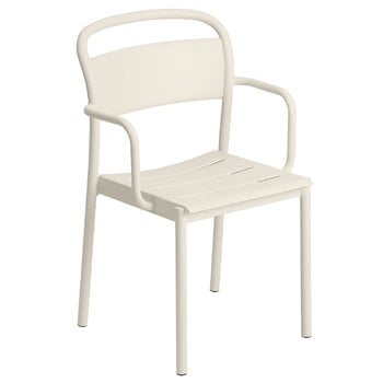 Muuto Linear Steel käsinojallinen tuoli, luonnonvalkoinen