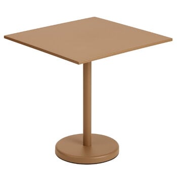 Muuto Linear Steel Café pöytä, 70 x 70 cm, poltettu oranssi