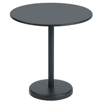 Muuto Linear Steel Café table, round, 70 cm, black