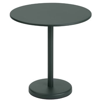 Patio tables, Linear Steel Café table, 70 cm, dark green, Green