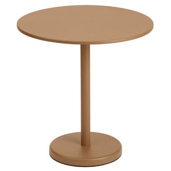 Patio tables, Linear Steel Café table, 70 cm, burnt orange, Black