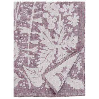Lapuan Kankurit Villiyrtit tablecloth/throw, 150 x 200 cm, linen - bordeaux