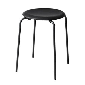 Fritz Hansen Dot stool, black leather - black